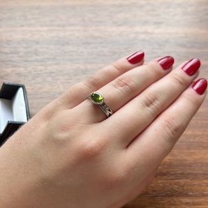 Peridot & Sterling Silver Ring size 9.5/10